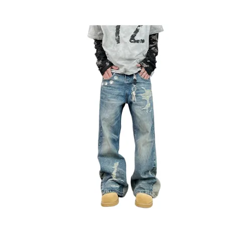 WELTER EXPERIMENT Blue Unisex Jeans WELTER EXPERIMENT Синий Унисекс Джинсы