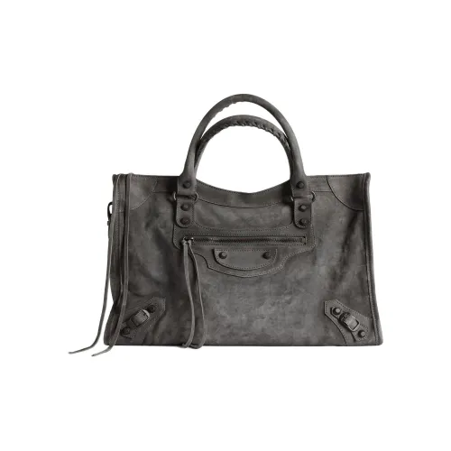 Balenciaga Le City Коровья кожа Сумка Средний Женский Серый