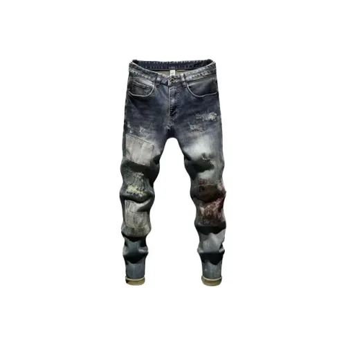 SAGP Аппликация Синий Унисекс Джинсы