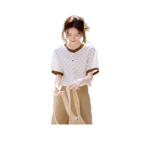 Still quiet Светлый кофейный Женские Рубашки