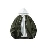 Армейское зеленое пальто + белый свитшот