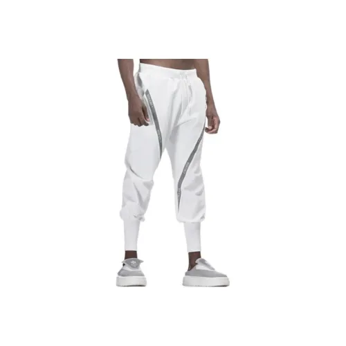 NORVINCY Эластичный манжет микроэластичный на открытом воздухе вязаные тренировочные брюки унисекс белый