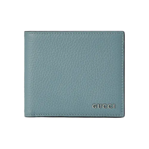 GUCCI Кожа Кошелек Мужской Светло-Синий