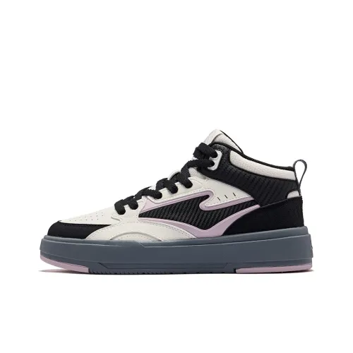 Erke Conquest 4,0 Устойчивые к истиранию Дышащие Высокие Кроссовки для скейтбординга Женские Микрокристаллический Белый Джет Черный