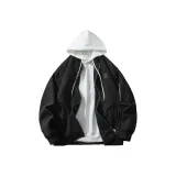 Black Coat + White Sweatshirt  
Черное пальто + белый свитшот