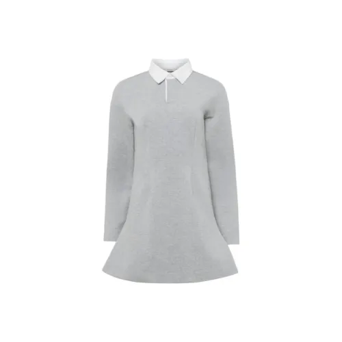 JW Anderson Серый Женские Длинные Платья с Рукавами
