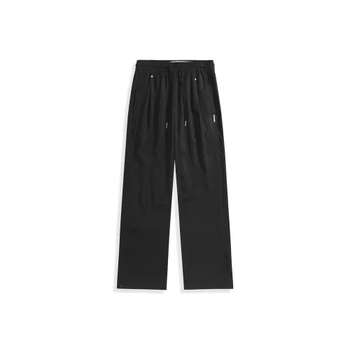 UNAPS Повседневные брюки свободный крой draping эластичный пояс брюки прямого кроя унисекс