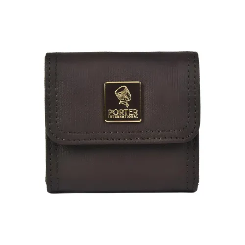 Porter ПУ (полиуретан) Монетница Унисекс Кофе