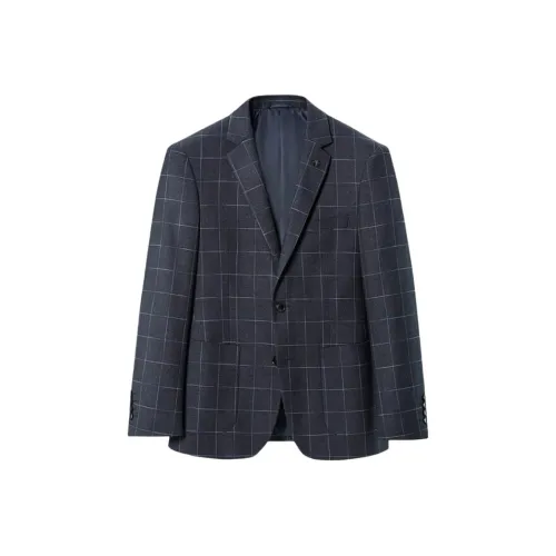 ARTSDON Темно-серый клетчатый мужской деловой костюм