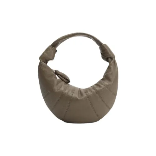 Lemaire Twill Leather Suede Круассан Сумка Сумка Женская Темный Хаки