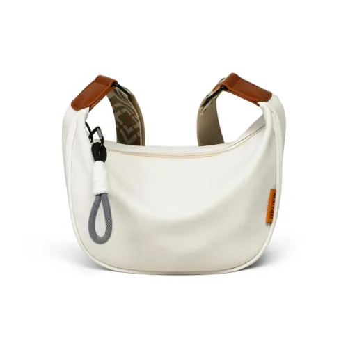 PT'SON Ткань Сумка через плечо Стандартная Женская Белая и Коричневая