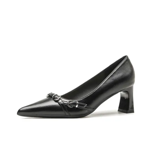 GOSO Грубый каблук Высокие каблуки Женские Черный