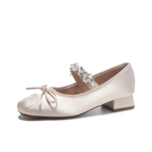 TATAYA Грубый каблук Мэри Джейн Женские обувь