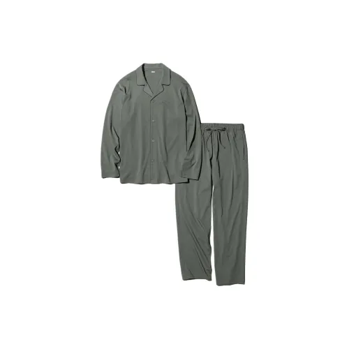 UNIQLO Пижамный комплект Мужской Оливково-зеленый