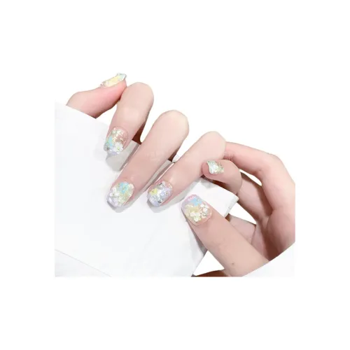 XNTX Заплатки для ногтей Ногти Art Заплатки для ногтей False Nail Короткий Квадрат Прохладный Color Series Телесный Coquette