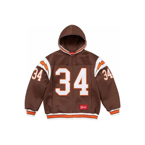 Supreme SS24 WEEK1 FOOTBALL ZIP UP Худи Свитшот Куртки Пальто Унисекс