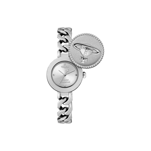 Vivienne Westwood часы Кварцевый механизм Нержавеющая сталь Ремешок 25 мм Серебристый циферблат Женские часы