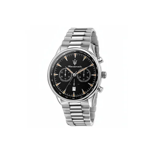 Maserati Classic Collection Кварцевые наручные часы механический стальной ремешок 45 мм черный циферблат унисекс