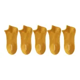 [Гребенные льняные хлопковые носки] Имбирно-желтый + Имбирно-желтый + Имбирно-желтый + Имбирно-желтый + Имбирно-желтый (5 пар)
