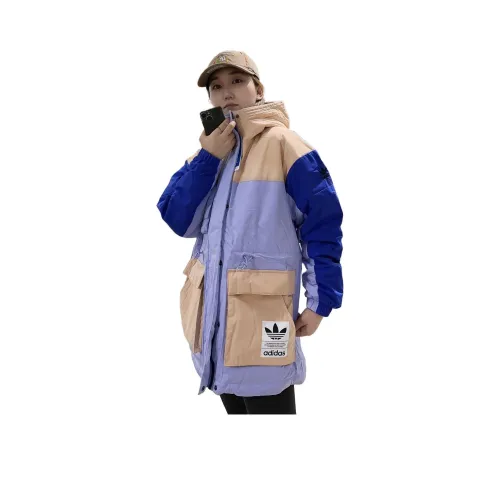 Adidas Пуховик Женские Черный Фиолетовый