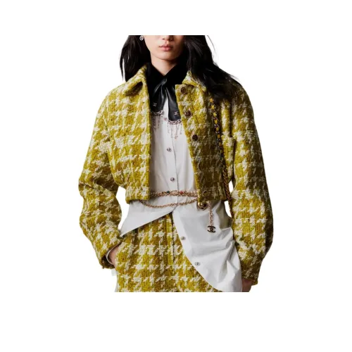 CHANEL FW22 Cropped Coat Women's Yellow CHANEL FW22 Укороченное пальто женское желтое