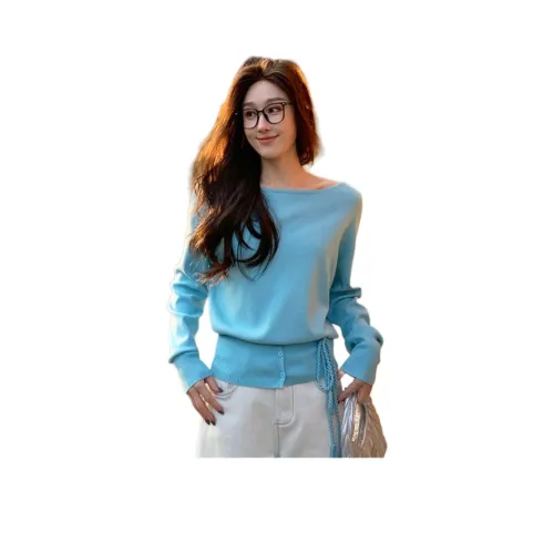 NANING9 Синий Женская Трикотажная Одежда