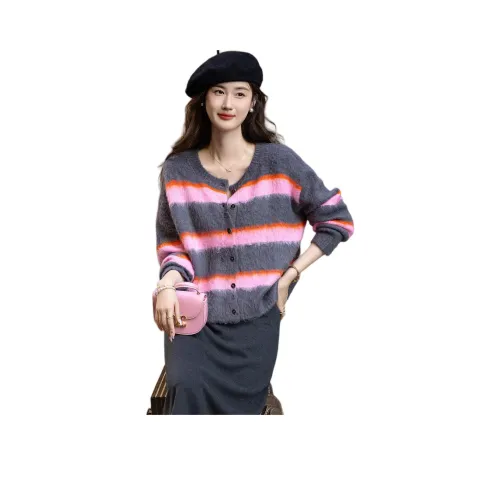 【Dme】 Трикотаж Женский Серый Розовый