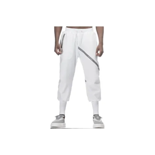 NORVINCY Эластичный манжет микроэластичный на открытом воздухе вязаные тренировочные брюки унисекс белый