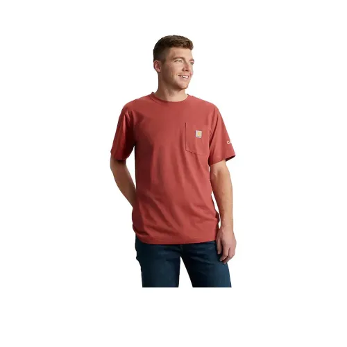 Carhartt Темно-красный Лесной мшистый Мужской T-рубашки