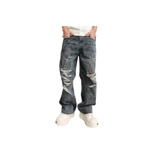 Мед Синий Унисекс Джинсы