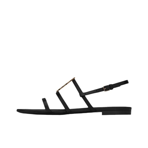 SAINT LAURENT CASSANDRA One Ремень Сандалии Женские Черные