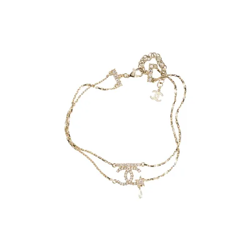 CHANEL Double C Metal Rhinestone Жемчужные ожерелья Женские