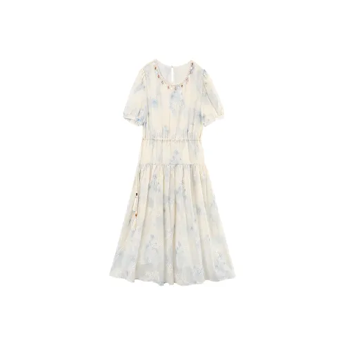 A paradise for awakening Короткий рукав Платье Женское