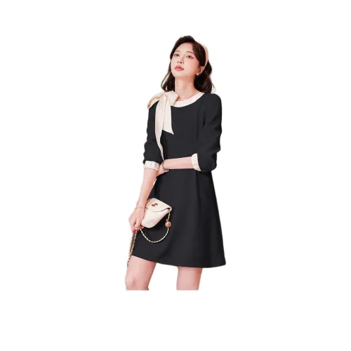 Fele.d Длинное платье с длинными рукавами женское