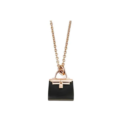 HERMES Kelly Metal Necklaces Розово-золотой Женские