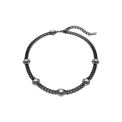 Swarovski Numina Ожерелья с родиевым покрытием Унисекс Черный