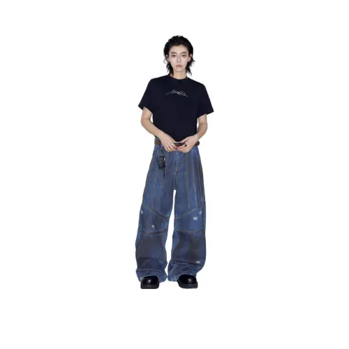 0 CROWORLD Джинсовый синий Унисекс Джинсы