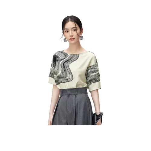 SENTUBILA Чернила Абрикос Женские Шифоновые Рубашки