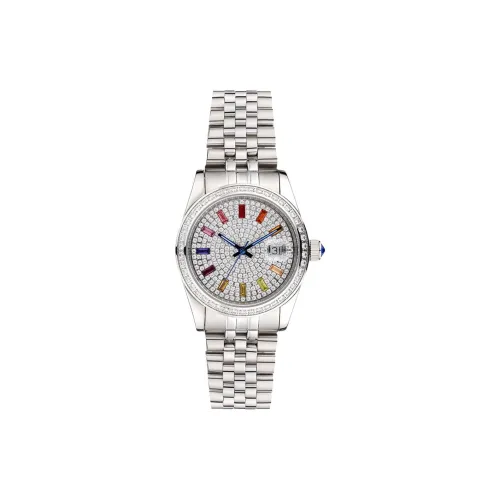 GEIGER Watch Кварцевый механизм Нержавеющая сталь Ремешок 36 мм Серебристый циферблат Унисекс