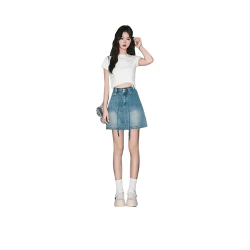 FOREVER 21 Джинсовые короткие юбки Женские