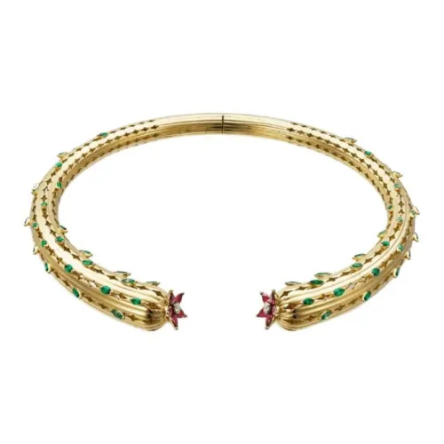 Cartier Колье Cactus De Cartier Желтое Золото, Изумруды, Рубины, Бриллианты