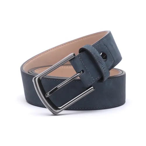 ELLE HOMME Ремень из натуральной коровьей кожи мужской синий серый желтый коричневый ширина 3,85 см