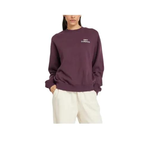 New Balance Толстовка Женская Темно-Красная