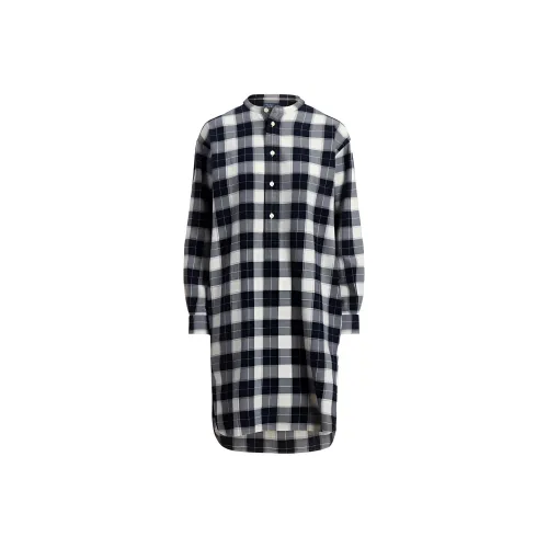 Polo Ralph Lauren SS23 Длинное Платье с Длинными Рукавами Женское Черное