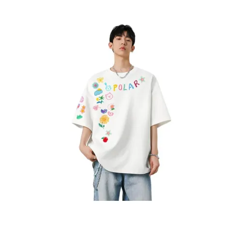 POLAR BEAR Basic Comfortable Loose Fit Couple's T-Shirt Unisex