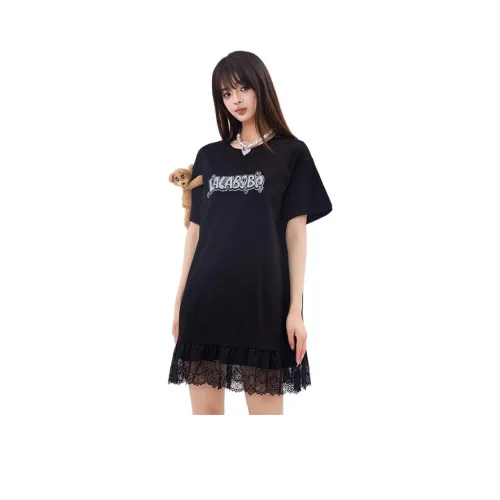 LALABOBO Короткое платье с короткими рукавами женское