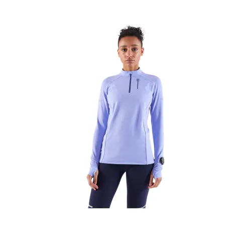 DECATHLON Реглан-рукав T-рубашка Женская Светлая Лавандовая Синий