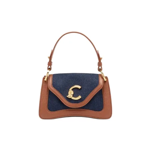 COCCINELLE C ME Denim Сумка на одно плечо Мини Женский Коричневый Синий