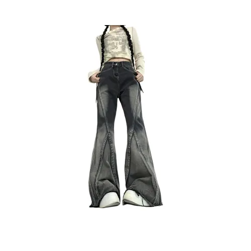 GOSNACE Черный Серый Женские Джинсы