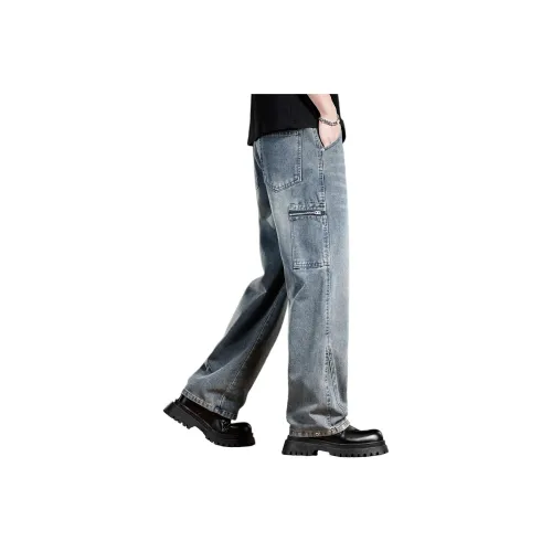 GUISE Винтажные синие унисекс джинсы